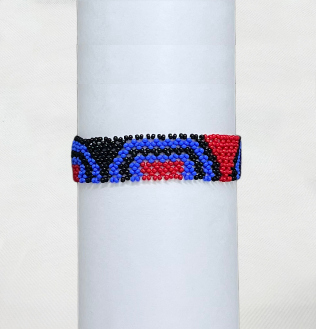 Indigenous Elastic Beaded Bracelet • WAURÁ people (from Brazil)