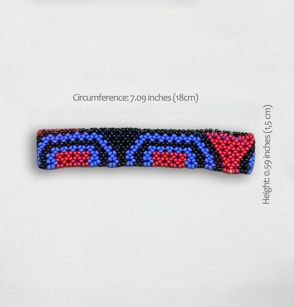 Indigenous Elastic Beaded Bracelet • WAURÁ people (from Brazil)
