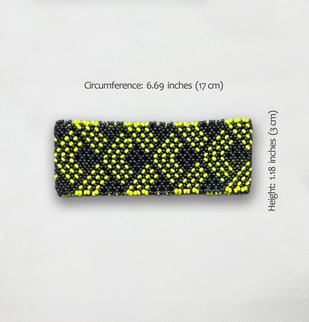 Indigenous Elastic Beaded Bracelet • WAURÁ people (from Brazil)