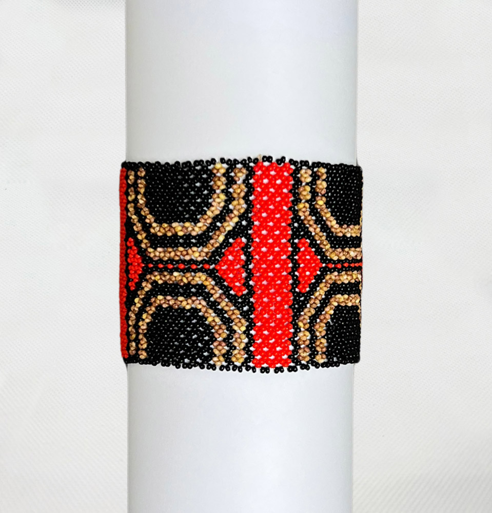 Indigenous Elastic Beaded Bracelet • WAURÁ people (from Brazil)