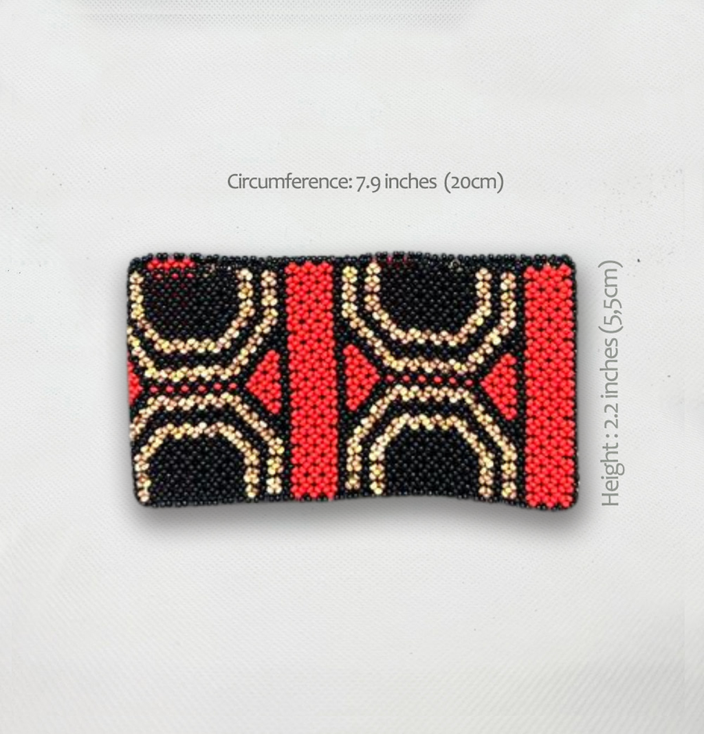Indigenous Elastic Beaded Bracelet • WAURÁ people (from Brazil)