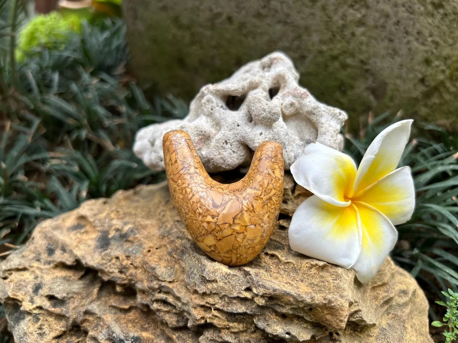 Bamboo Jasper Stone Kuripe • LUA (Handmade) from Bali