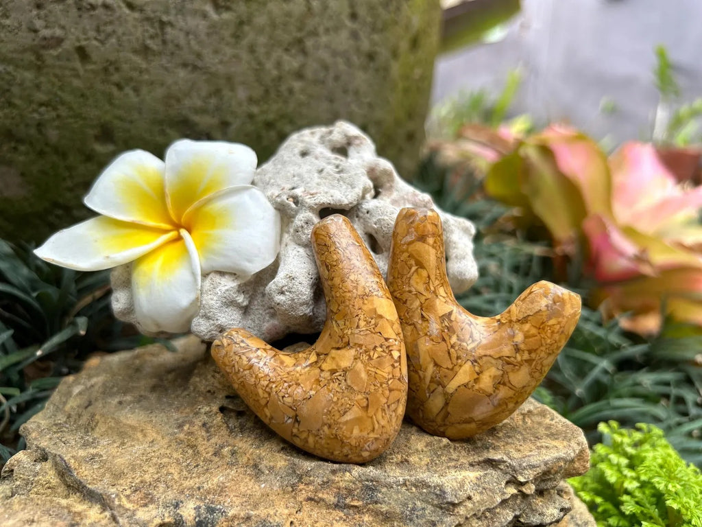 Bamboo Jasper Stone Kuripe • LUA (Handmade) from Bali