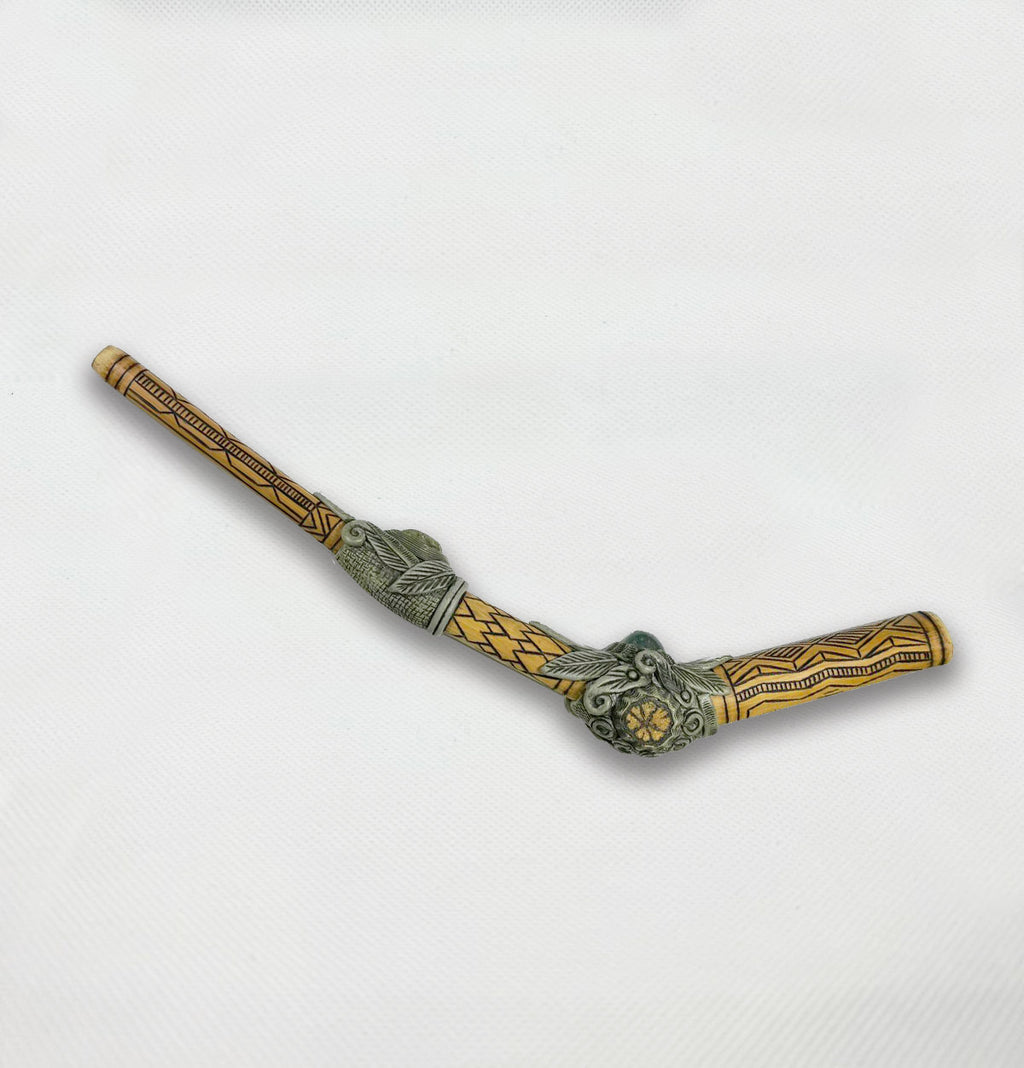 Tepi en Bambou • Tete Pawã pyrogravée (kenê)