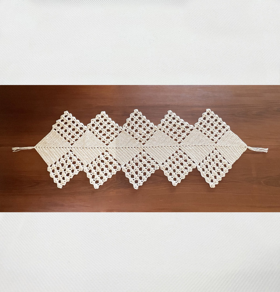 Brazilian Handmade Crochet Table Runner