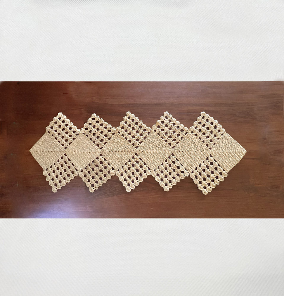 Brazilian Handmade Crochet Table Runner