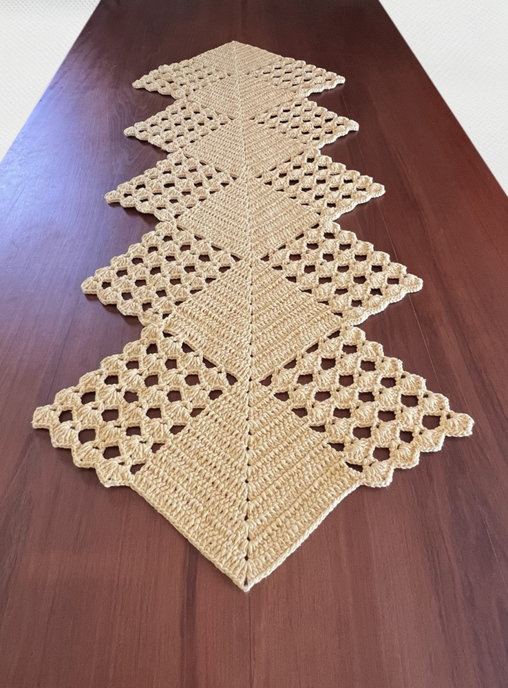 Brazilian Handmade Crochet Table Runner