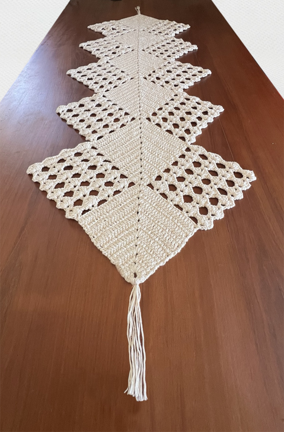 Brazilian Handmade Crochet Table Runner
