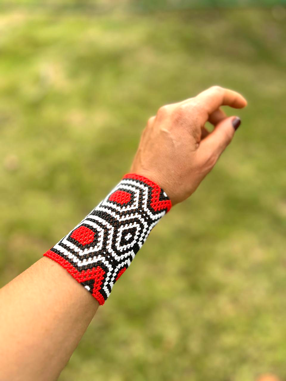 Indigenous Beaded Bracelet • KAMAYURÁ people (from Brazil)