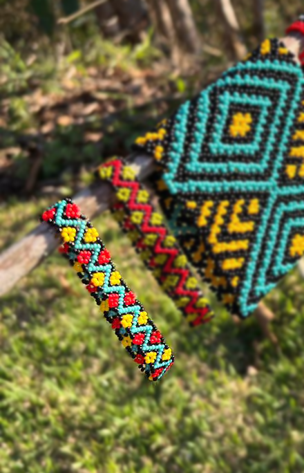 Indigenous Beaded Bracelet • KAMAYURÁ people (from Brazil)