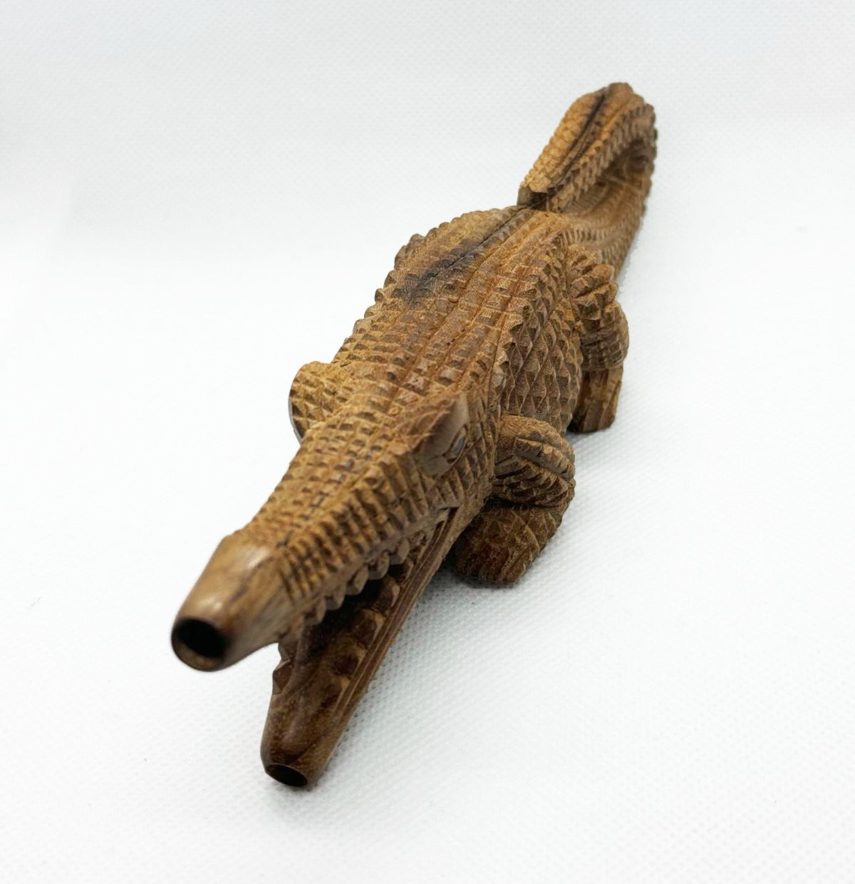 Handmade Alligator Kuripe for Rapé - Large